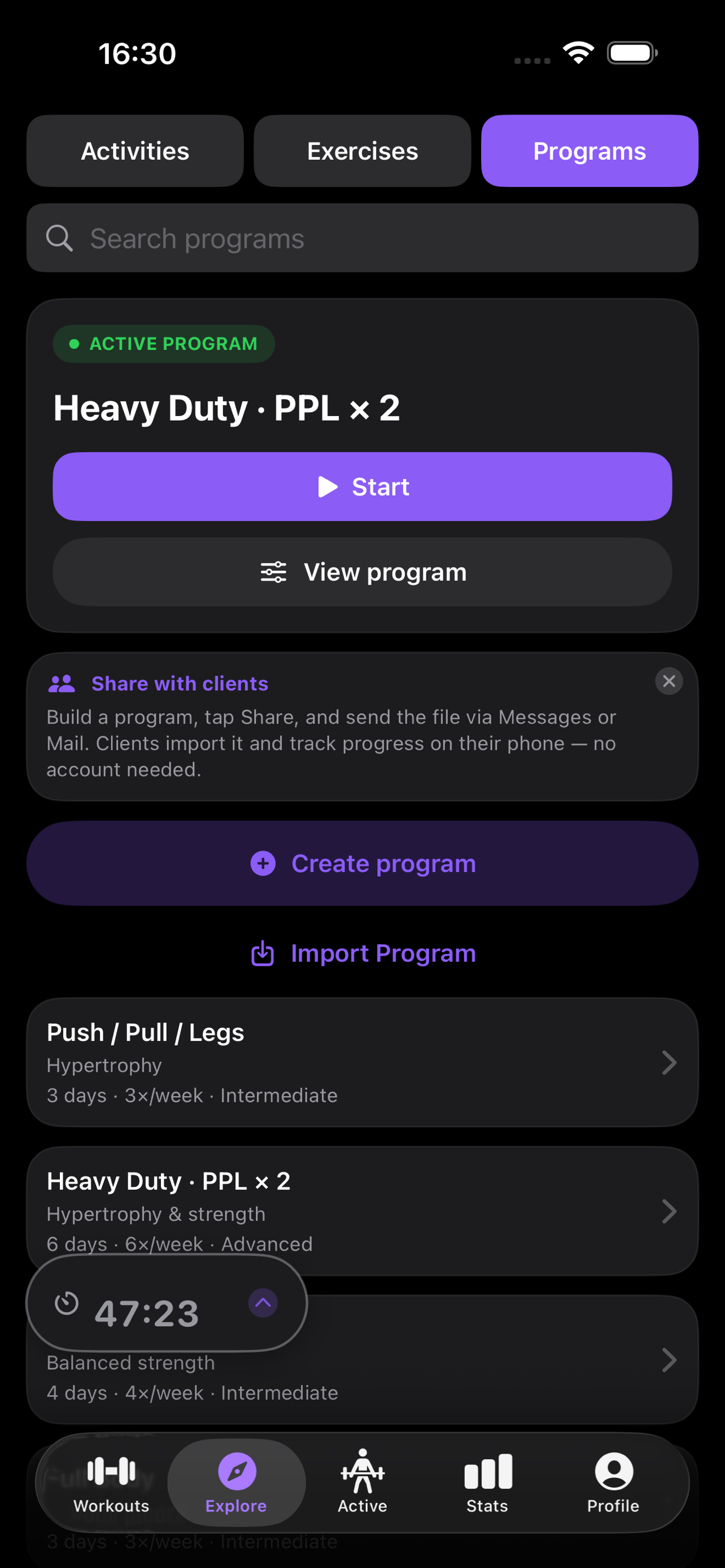 Explore programs with active Heavy Duty PPL